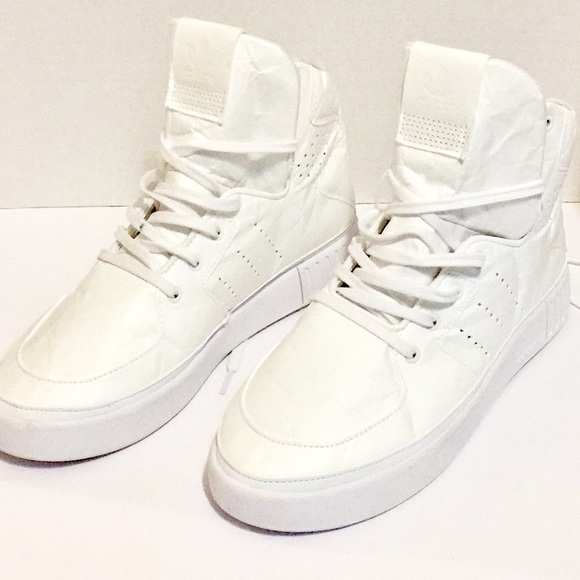 New White Hightop Adidas Sneakers - Picture 2 of 4